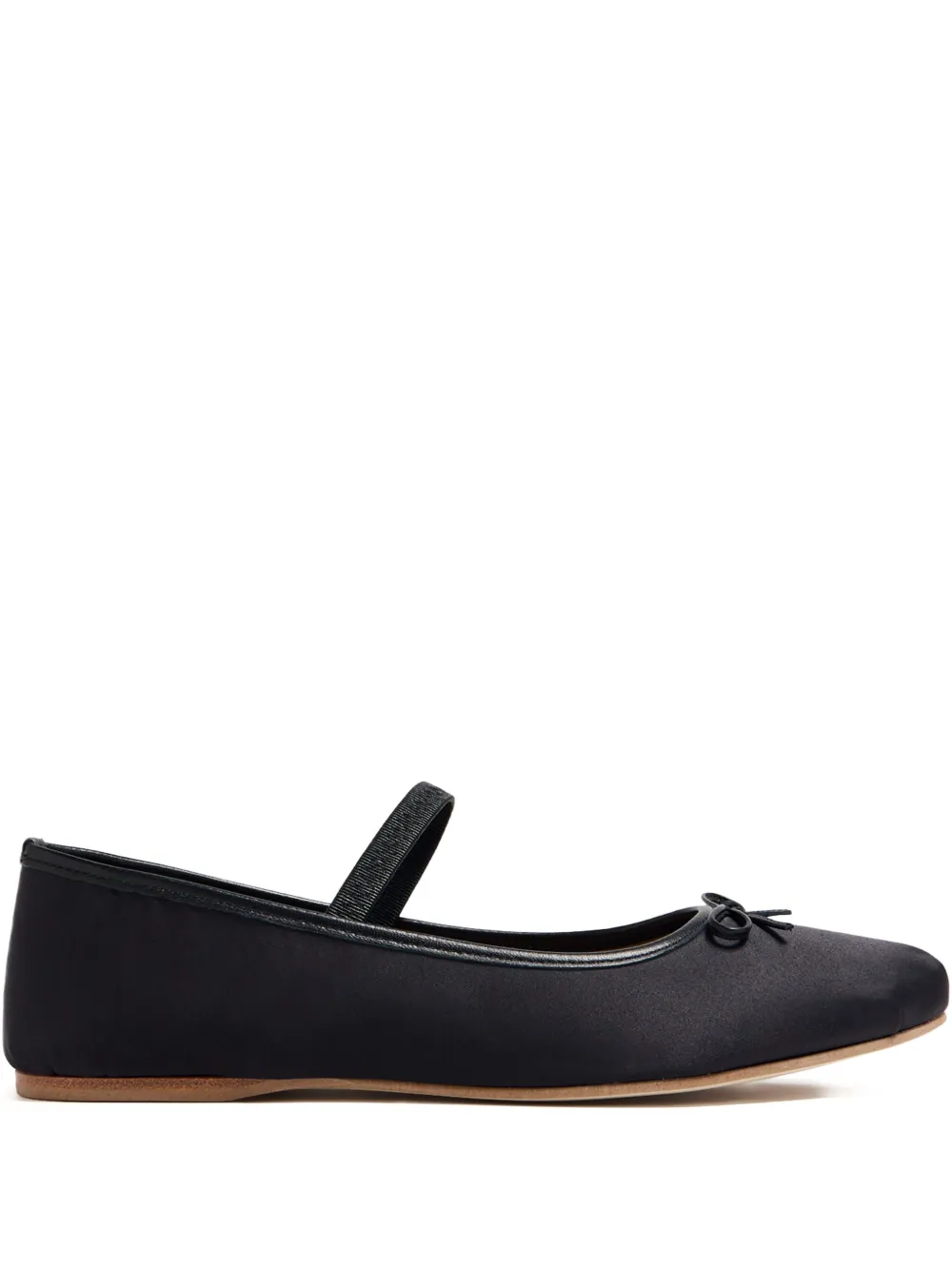 ALOHAS Odette satin ballet flats Black
