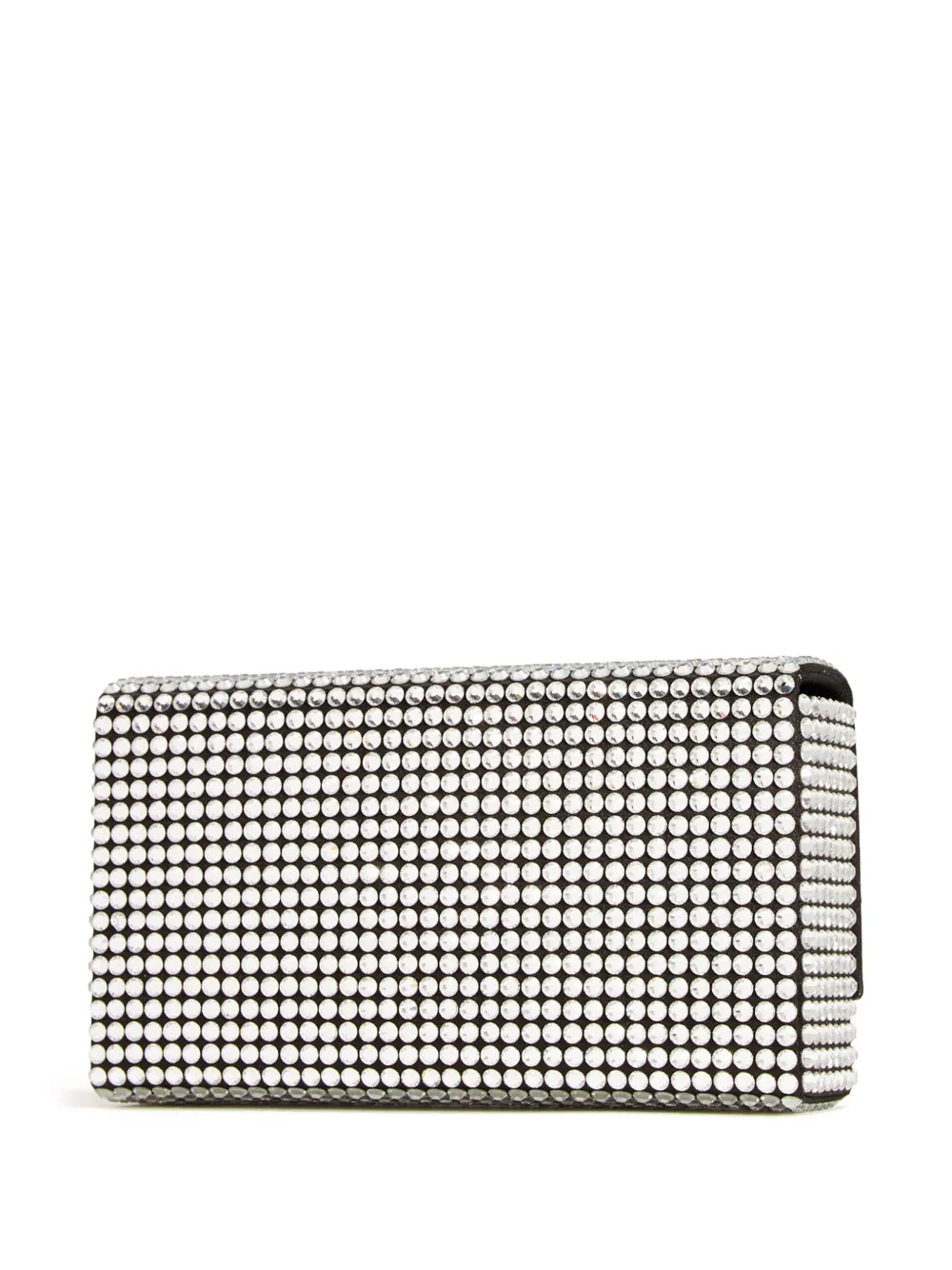 Amina Muaddi Paloma clutch verfraaid met kristallen - Zilver