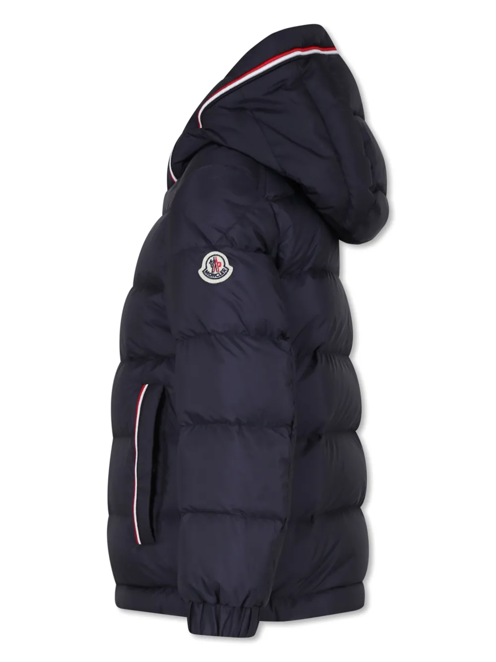 Moncler Enfant Gewatteerd jack met logopatch Blauw