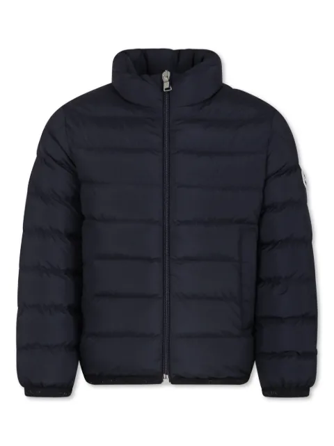 Moncler Enfant Jaqueta matelassê com patch de logo