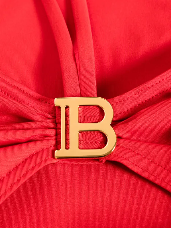 BALMAIN★バルマン ホルターネック ワンピース水着 Balmain ホルターネック ワンピース水着 | ブラック | FARFETCH JP