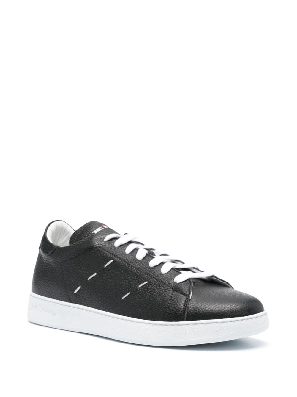 Kiton branded-heel sneakers - Zwart