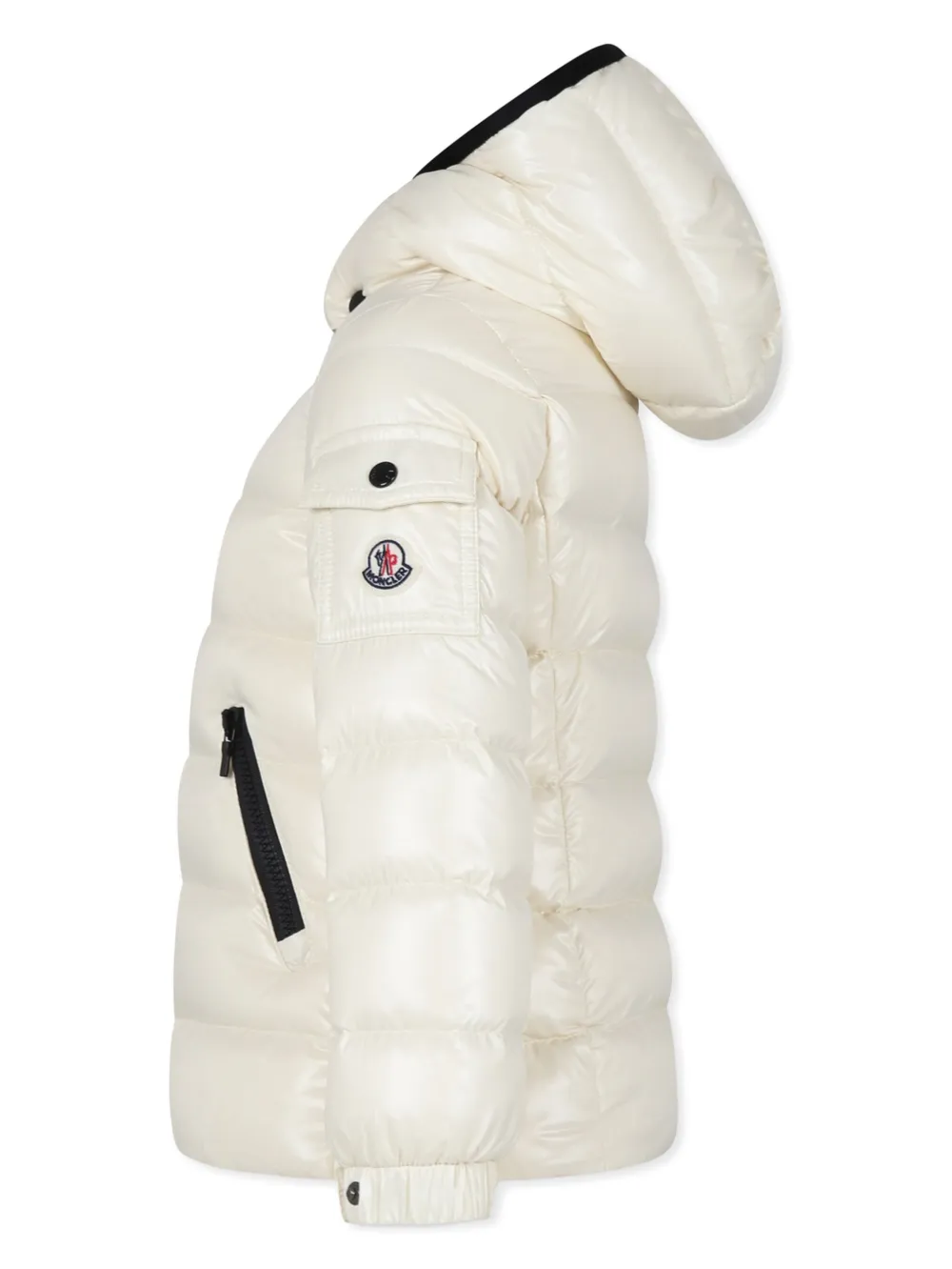 Moncler Enfant Donsjack met contrasterende afwerking Beige