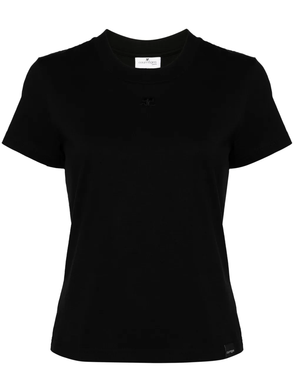 Shop Courrèges Ac Cotton T-shirt In Black