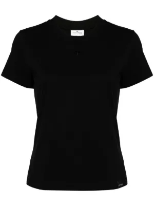 Courrèges コントラストトリム Tシャツ | ブラック | FARFETCH JP