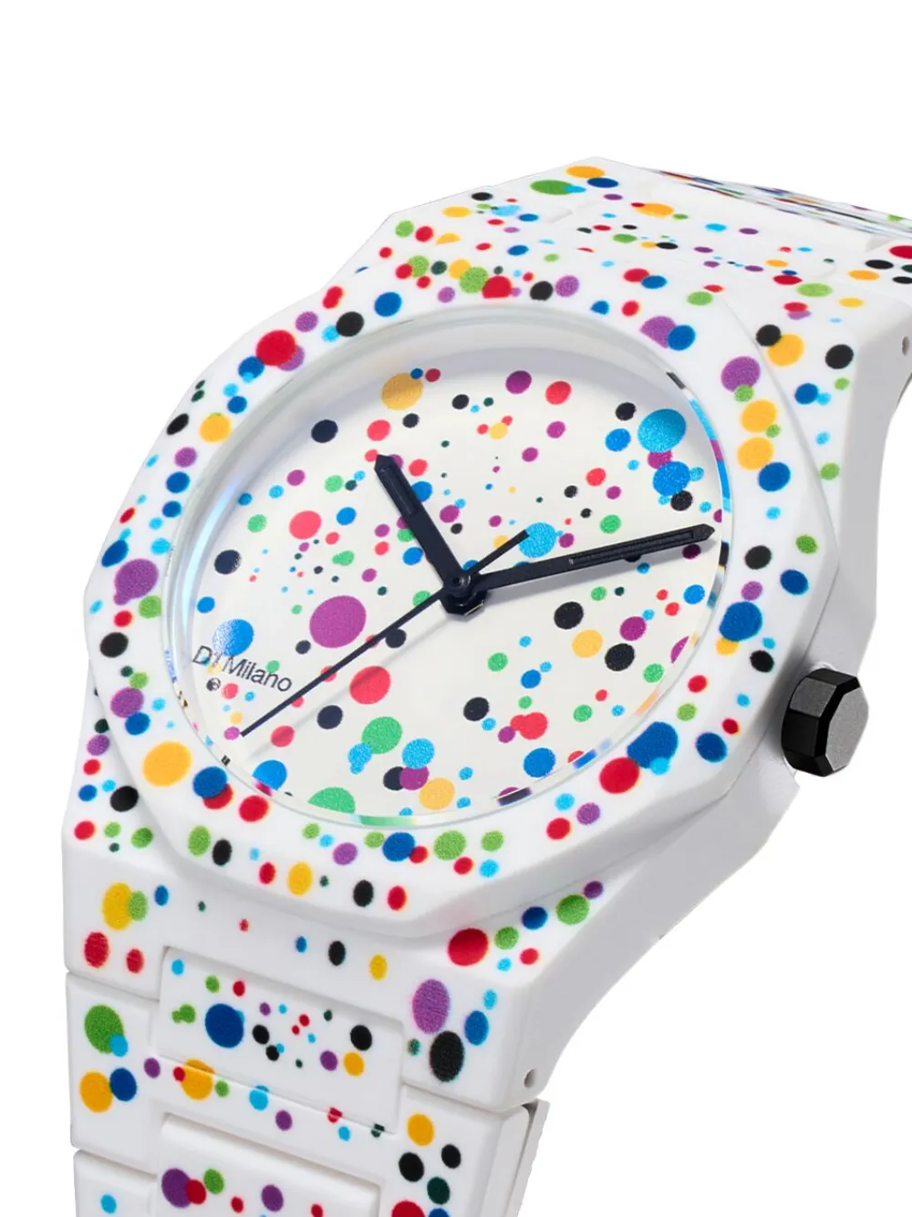 D1 Milano Polycarbon 37cm horloge - Wit