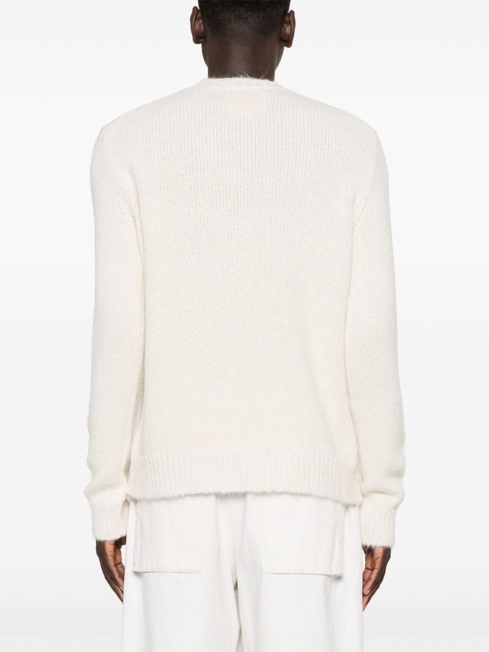 Shop Jil Sander Brushed Chunky-knit Jumper In White