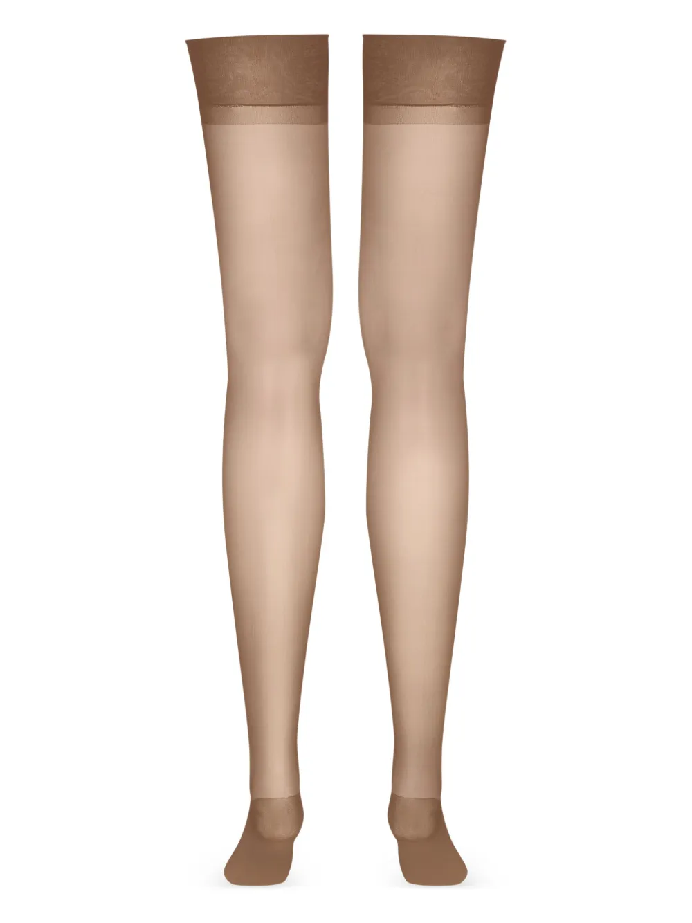 Maison Close Doorzichtige naadloze kousen Bruin