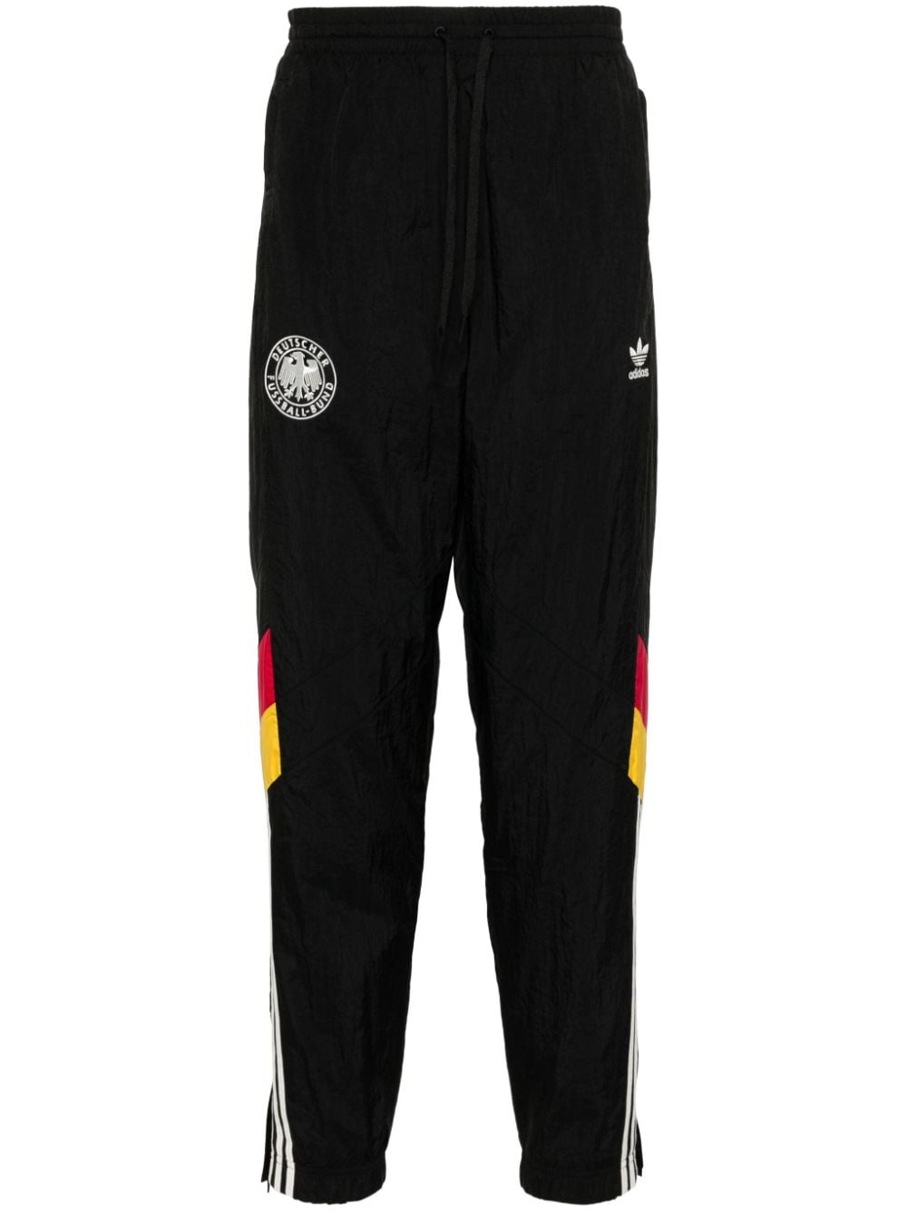 Adidas Originals Germany 3-stripes Logo Track Pants In Black