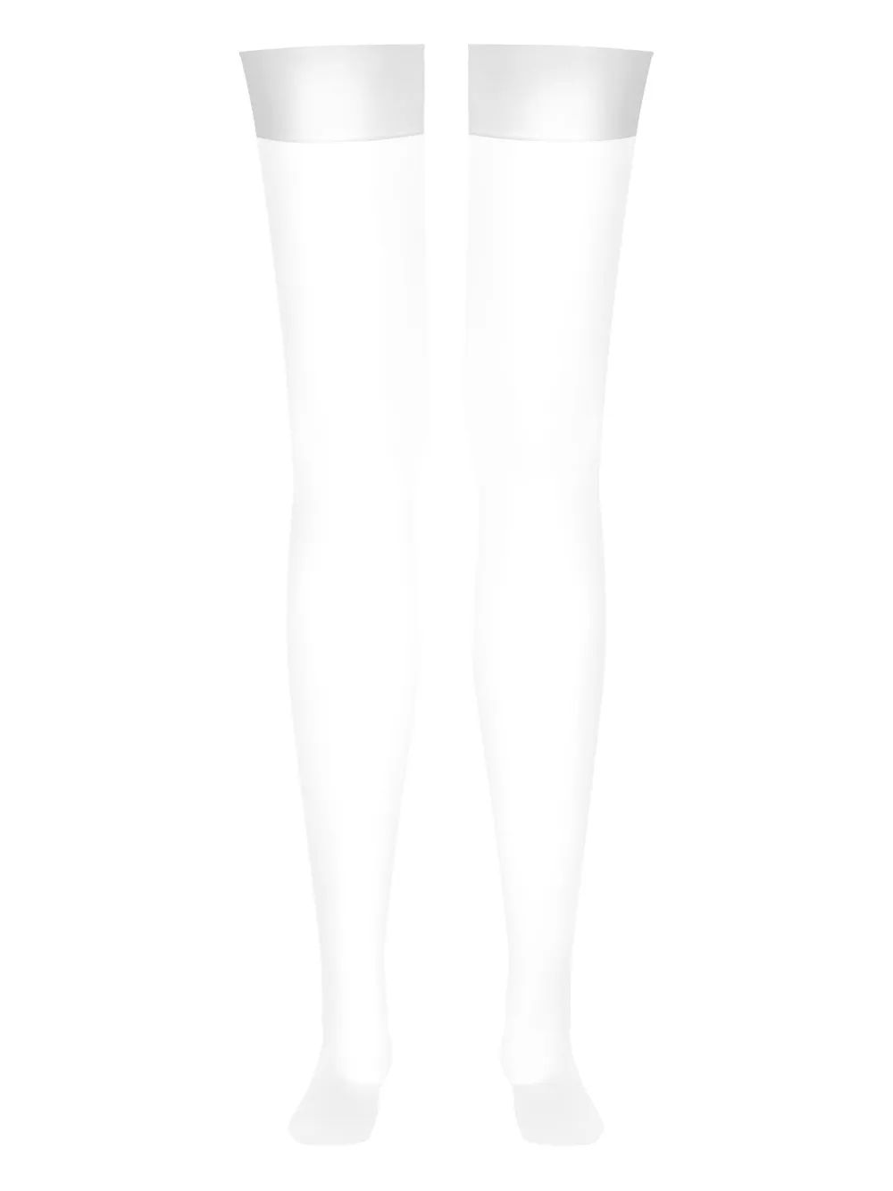 Maison Close Doorzichtige naadloze kousen Wit