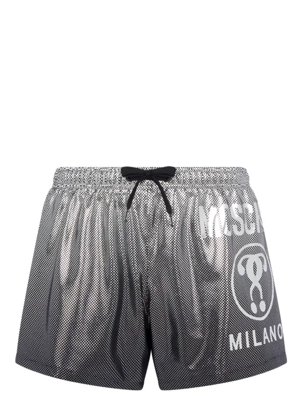 Moschino Logo Detailed Swim Shorts Grey FARFETCH HK