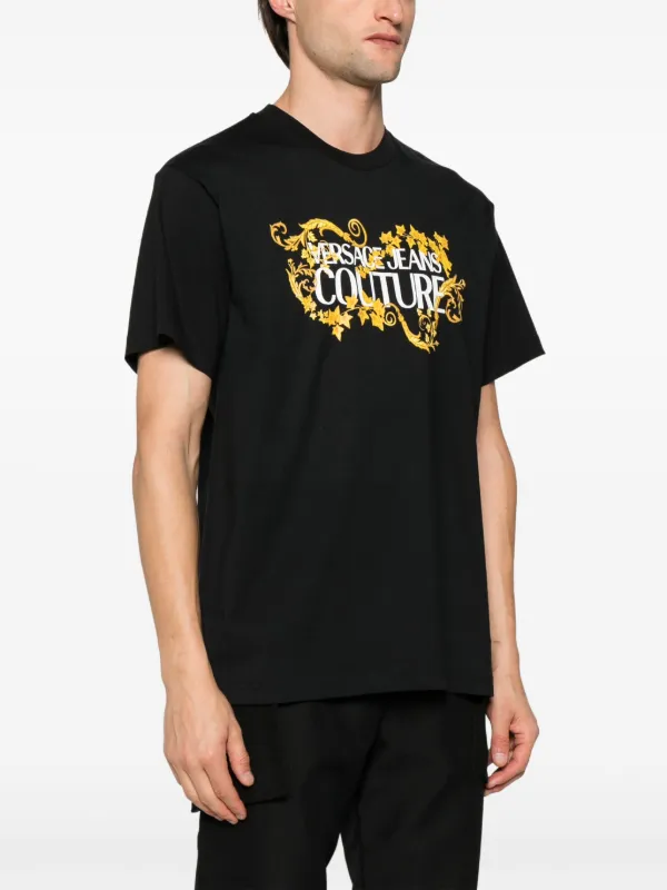 Versace Jeans Couture logo-print Cotton T-shirt | Black