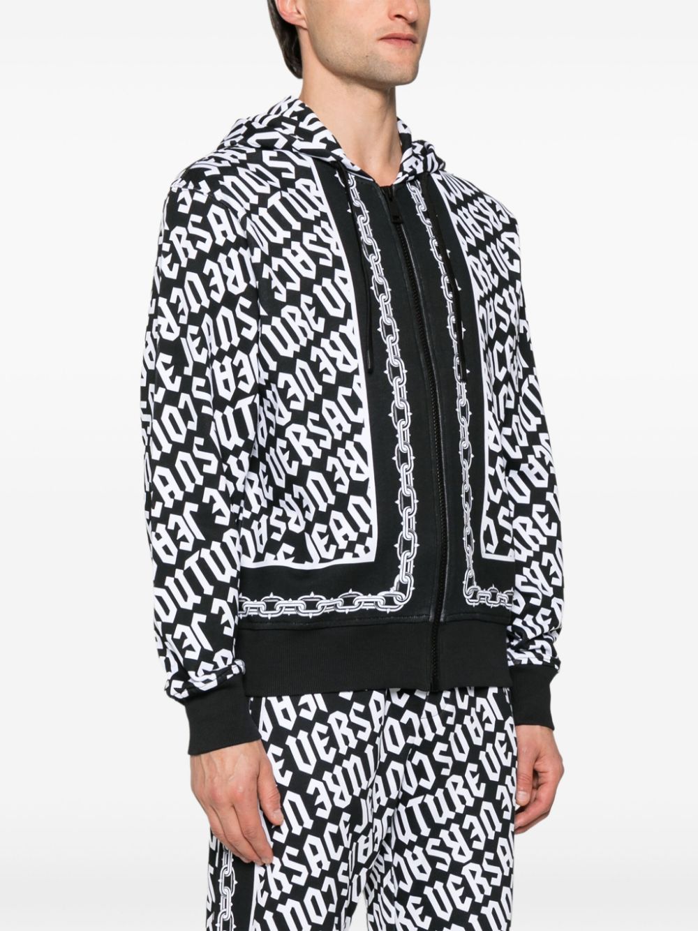 Versace Jeans Couture zip-up cotton hoodie Men