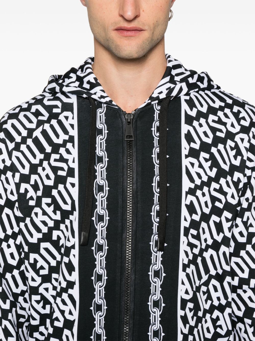 Versace Jeans Couture zip-up cotton hoodie Men