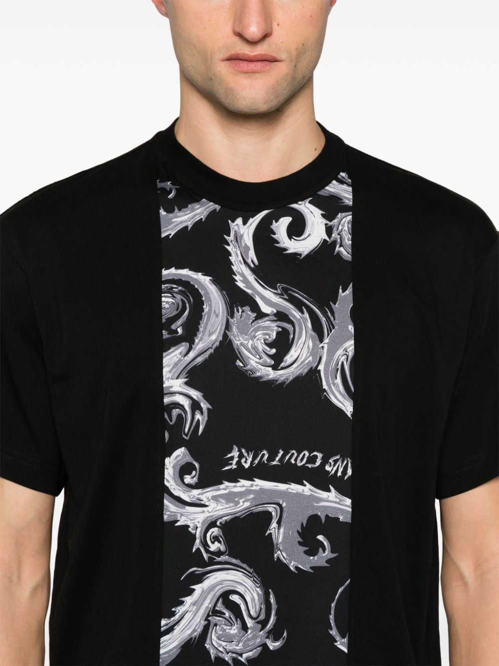 Versace Jeans Couture Barocco-print cotton T-shirt Men