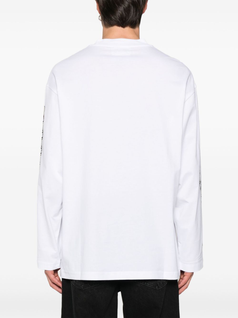 Shop Versace Jeans Couture Chain Couture Cotton T-shirt In White