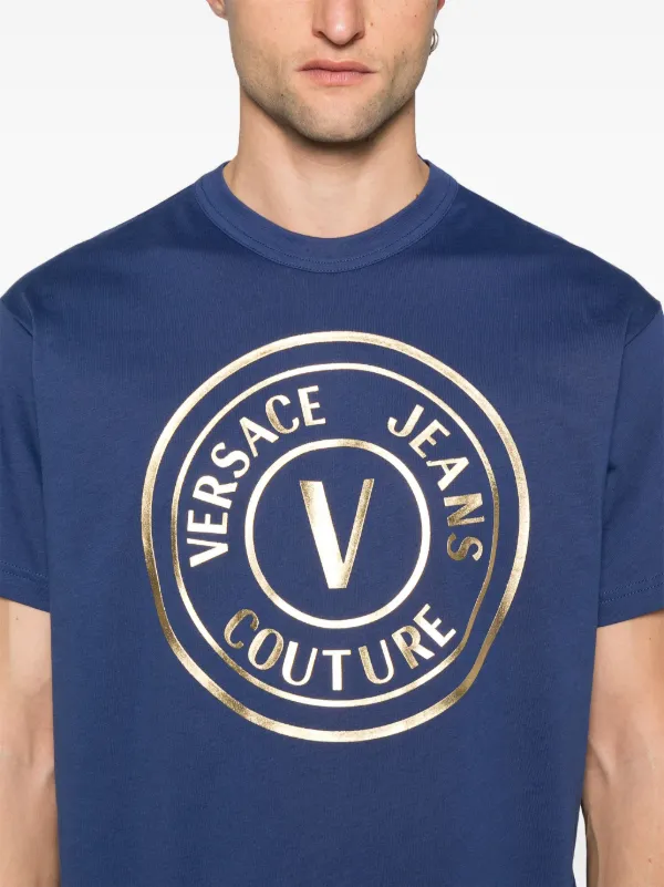 VERSACE JEANS COUTURE ネイビー Tシャツ XS 23980925_54168816_600.jpg