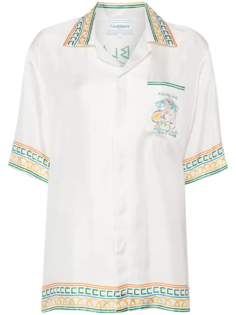 Casablanca silk monogram-pattern shirt