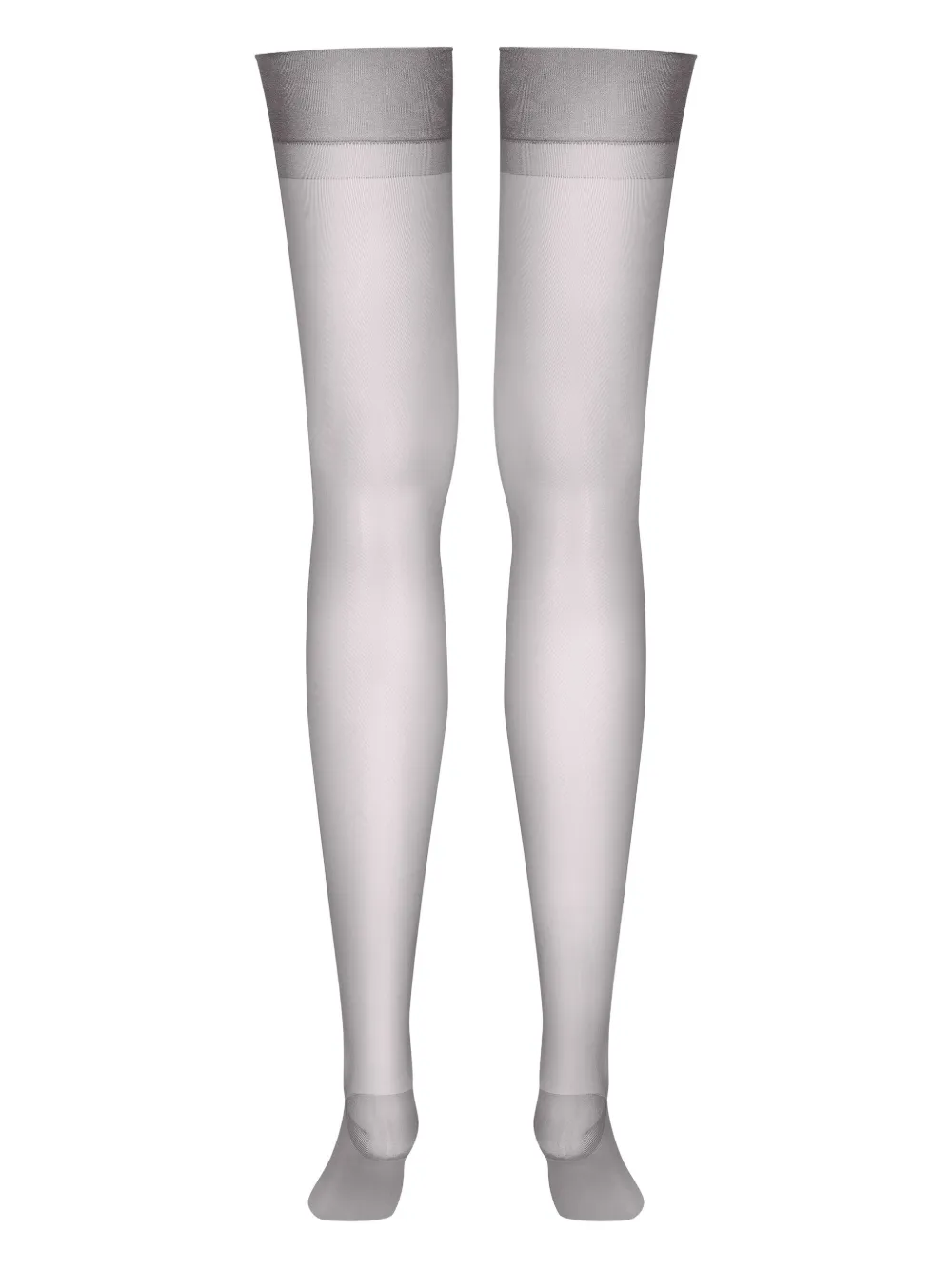 Maison Close Doorzichtige naadloze kousen Grijs