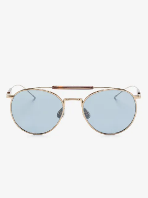 Brunello Cucinelli metallic round-frame sunglasses