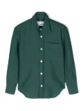 Costumein patch-pocket virgin-wool shirt - Green