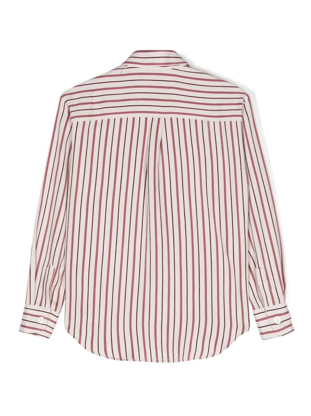 Costumein Gestreept shirt met klassieke kraag - Beige