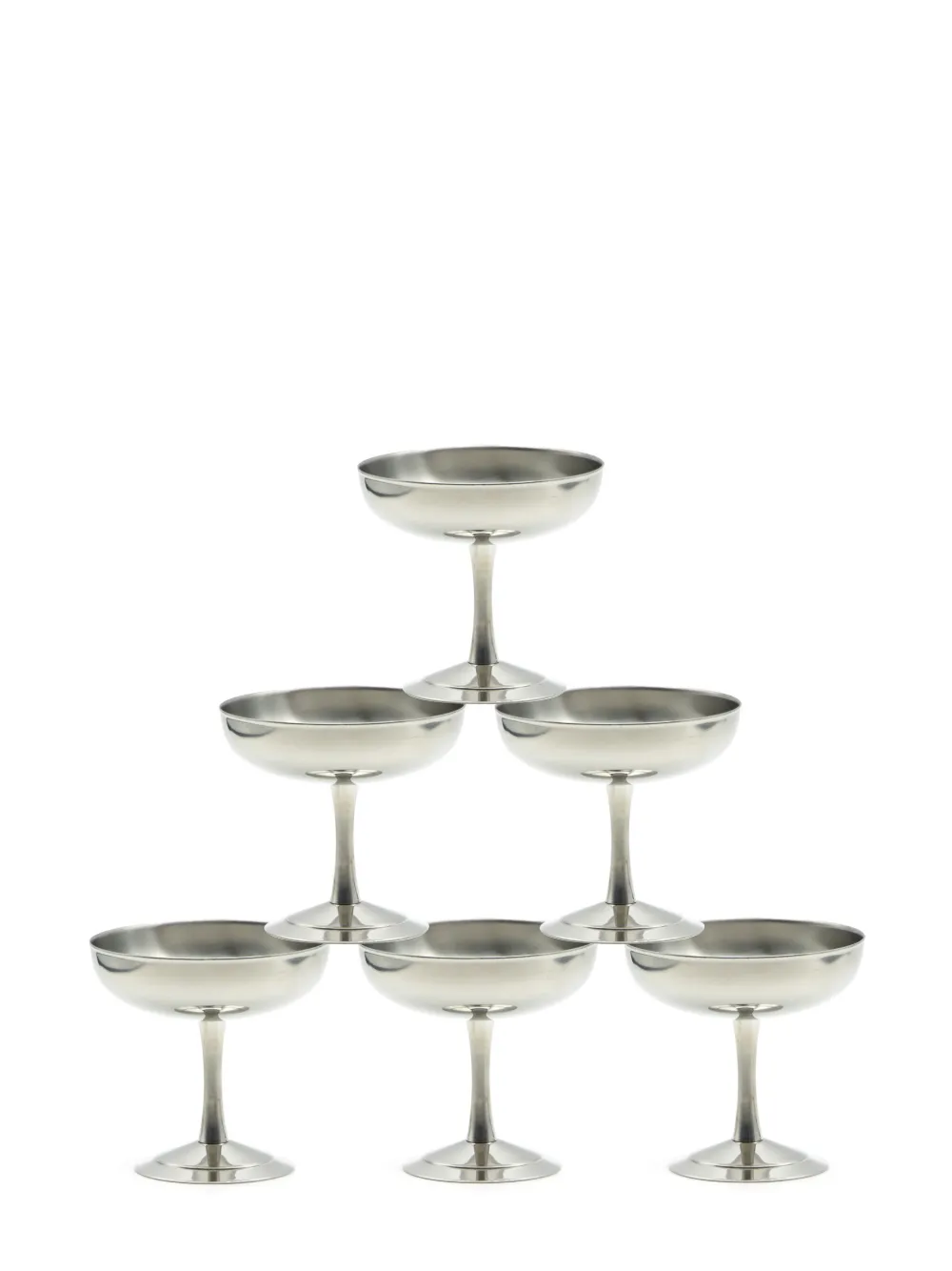 Hay Italian Ice Cup (set Of Six) In Silver