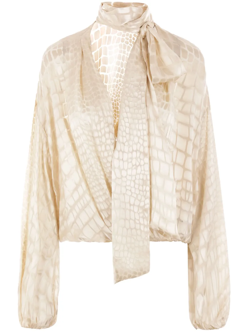 Blumarine Blouse met V-hals Beige