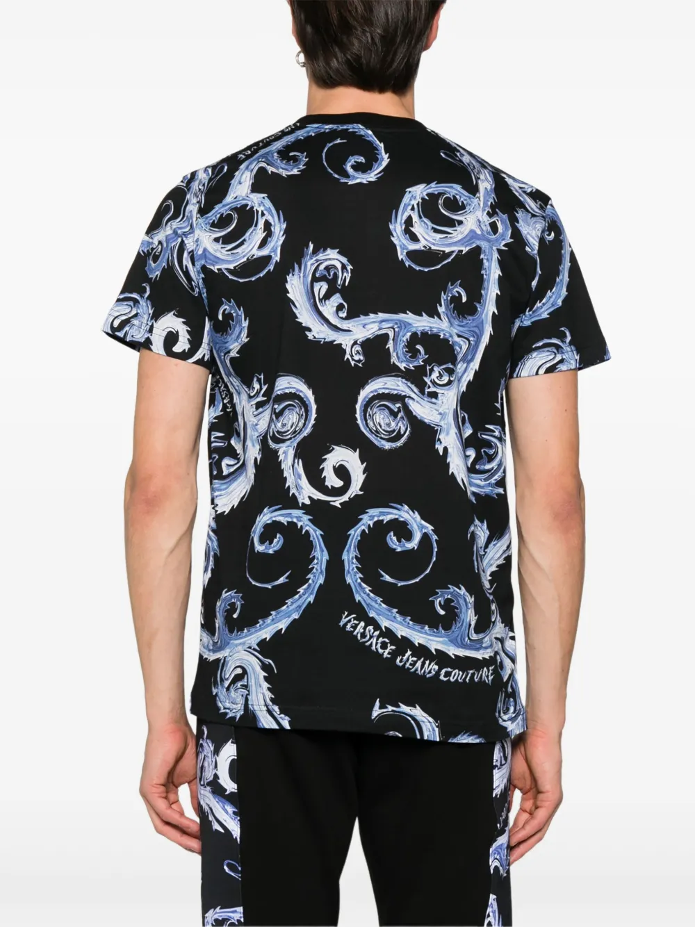 VERSACE JEANS COUTURE BAROCCO-PRINT COTTON T-SHIRT 