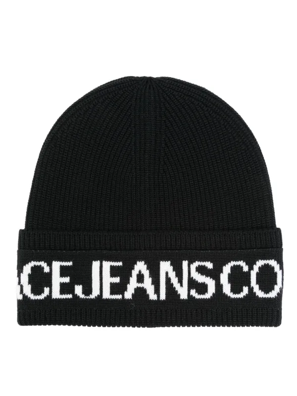 Versace Jeans Couture intarsia-logo knit beanie