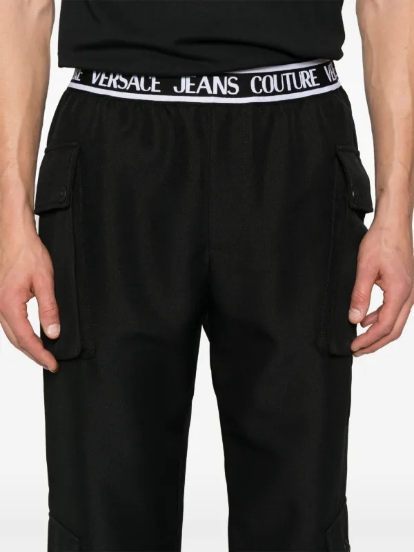 VERSACE JEANS COUTURE カーゴパンツ Versace Jeans Couture ロゴウエスト カーゴパンツ | ブラック