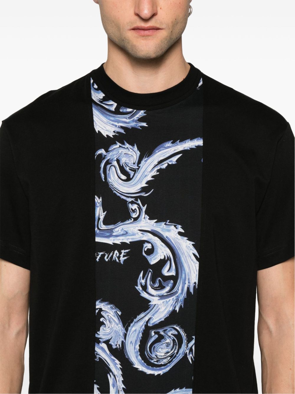 Versace Jeans Couture Barocco-print cotton T-shirt Men