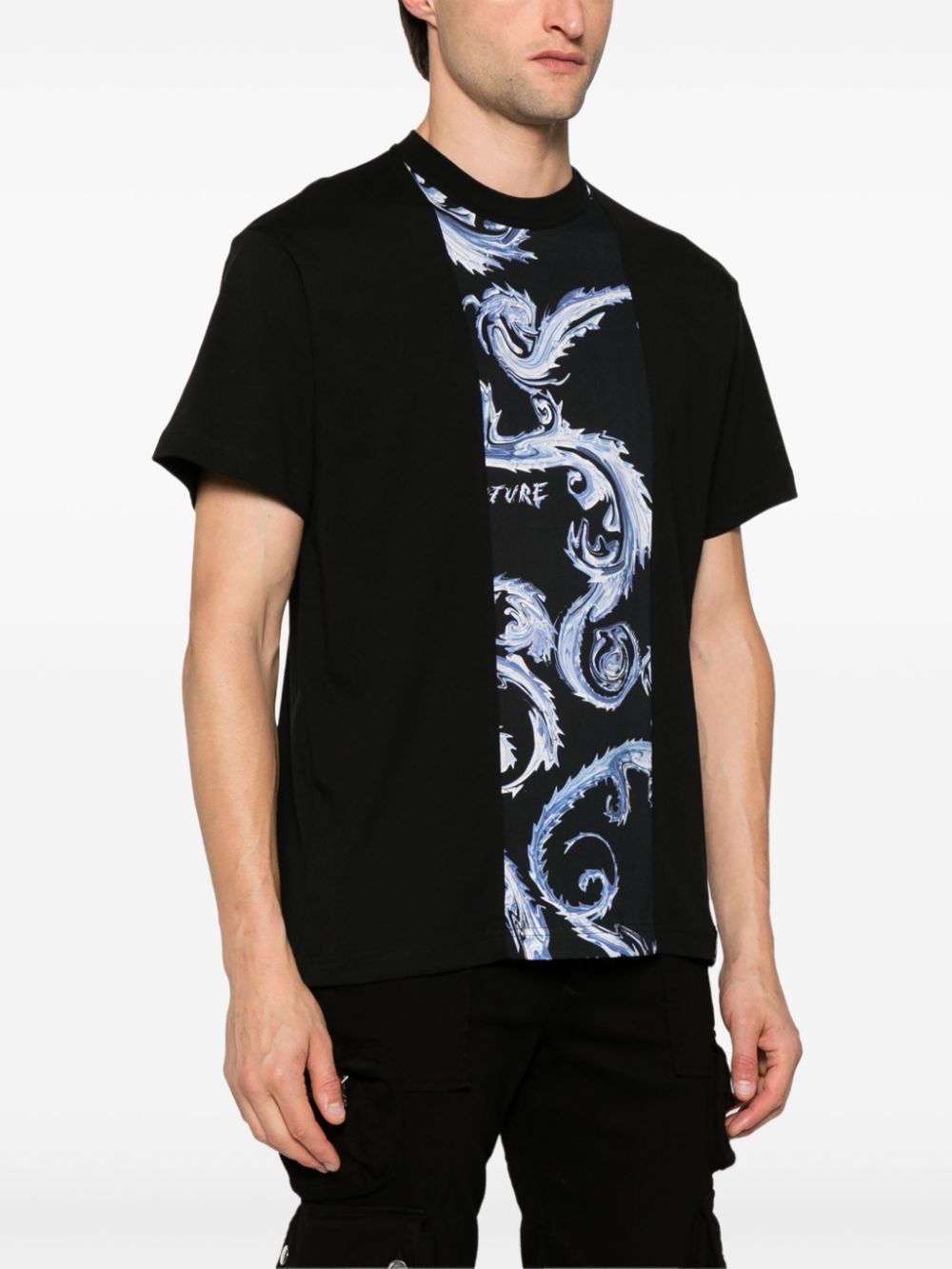 Versace Jeans Couture Barocco-print cotton T-shirt Men