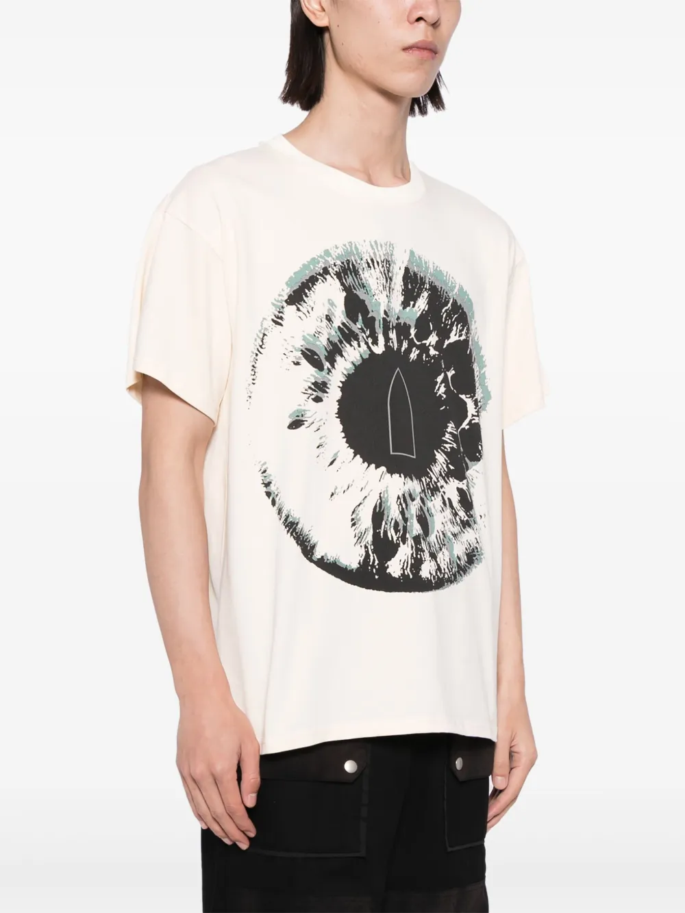 Who Decides War Eye katoenen T-shirt Beige