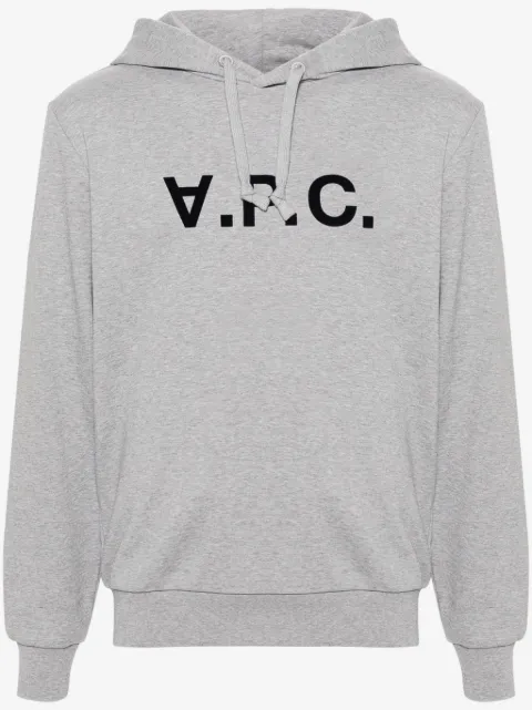 A.P.C. hoodie en coton à logo floqué