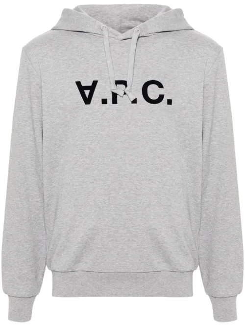 Hoodie en coton à logo floqué - A.P.C. - Modalova