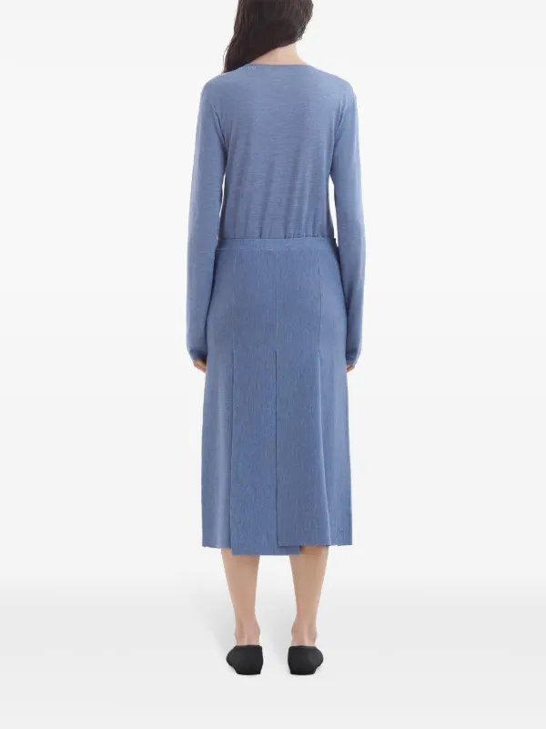 マルニ スリット入りミディアムスカート ブルー Marni スリット スカート | ブルー | FARFETCH JP
