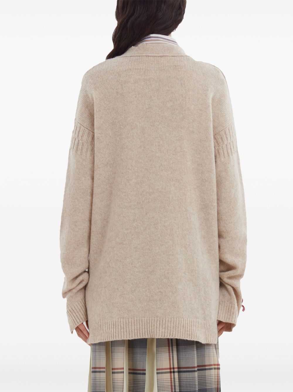 Marni distressed virgin-wool cardigan Women