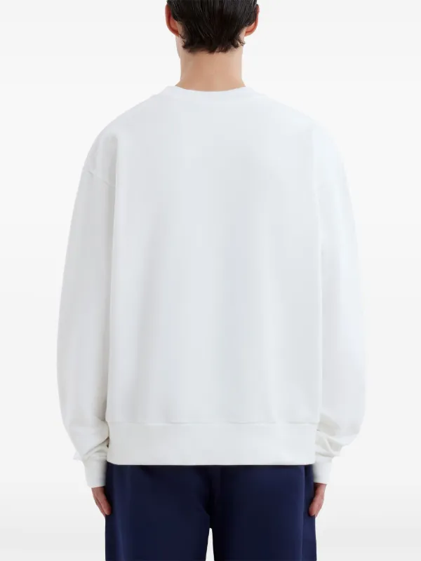 Marni logo-print Cotton Sweatshirt | White | FARFETCH TR