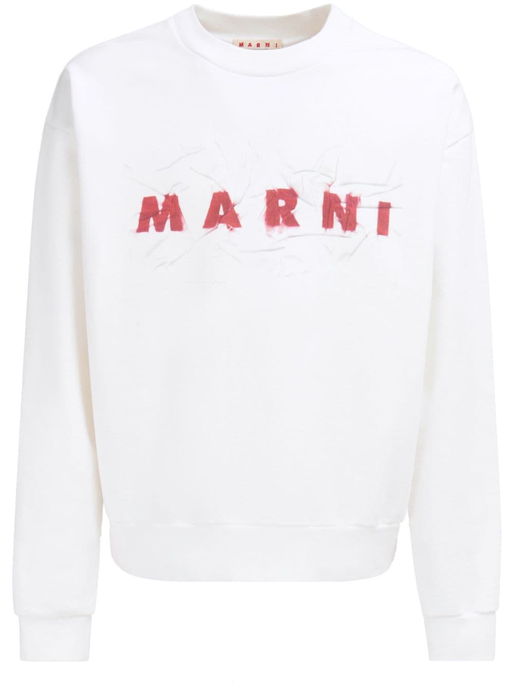 Marni Sweatshirt Mit Logo-print In White