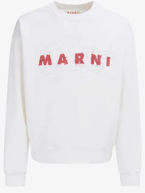 Marni logo-print cotton sweatshirt