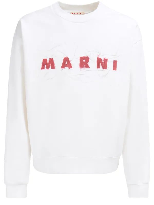 早割クーポン！ Marni ロゴ スウェットシャツ | ホワイト | FARFETCH JP トップス