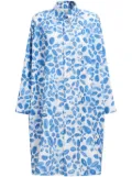 Marni floral-print shirt dress - White