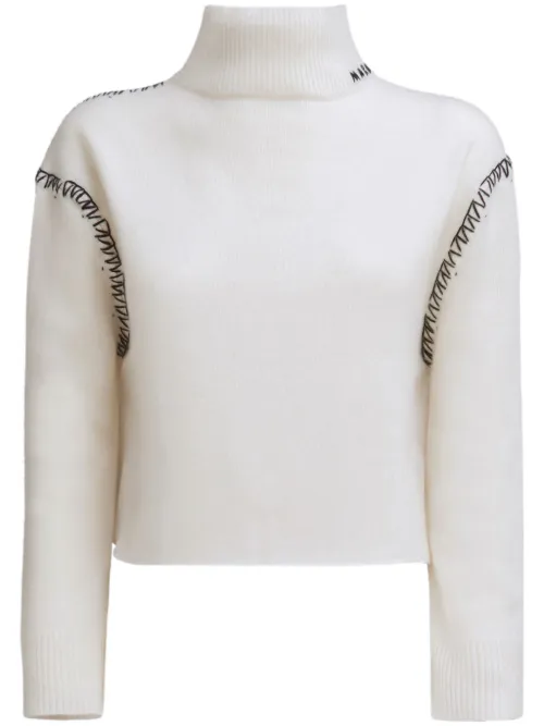 Pull en laine à coutures contrastantes - Marni - Modalova