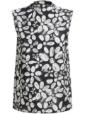 Marni floral-print sleeveless top - Black