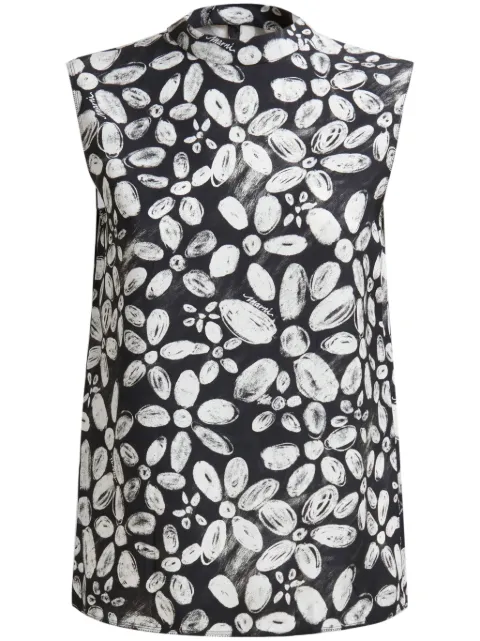 Marni floral-print sleeveless top