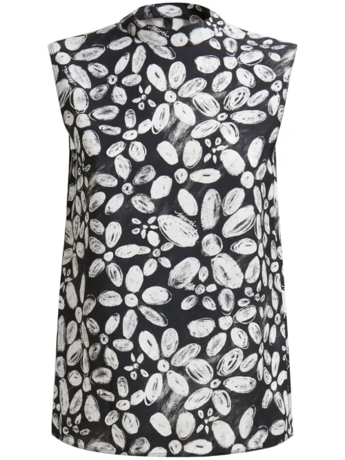 Haut sans manches à fleurs - Marni - Modalova
