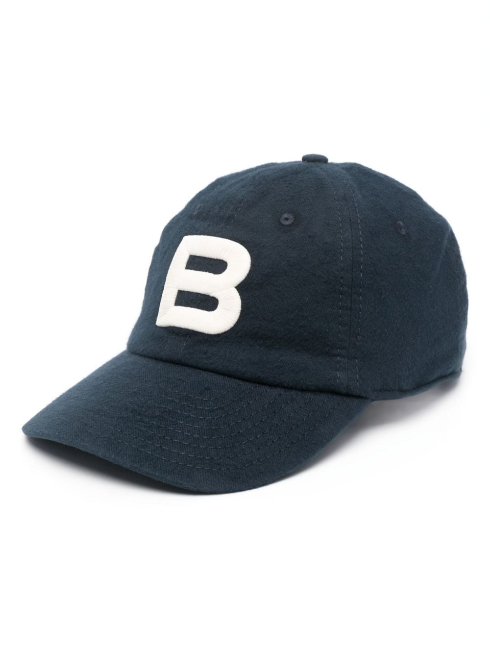 Shop Bally Logo-embroidered Felted Baseball Cap In Blue