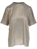 Akris lurex-detail T-shirt - Gold