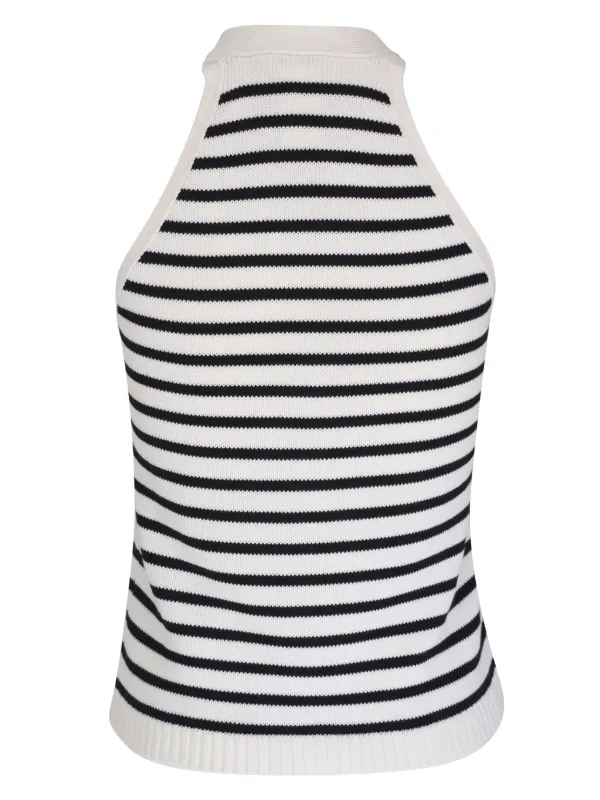 Akris outlet Punto sleeveless stripe top